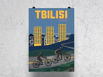 Tbilisi urban living adobeillustrator art design geoposter georgia graphic illustration poster tbilisi vector