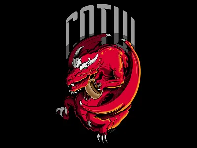 Creature of the Wheel - Origin Story apparel creature design dragon drawing fantasy graphic illustration screen printing tshirt vector wheel