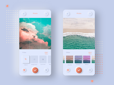 Neumorphic Photo Editor App editing mobile app mobile ui neomorphic photo ui ui ux mobile app design uidesign ux