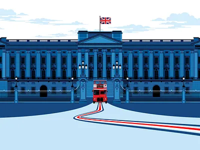 The Classic Tour big bus branding buckingham palace england identity illustration landmarks london marianna orsho mariannaorsho red bus routemaster tourism ui union jack ux vector vibrant visual identity website