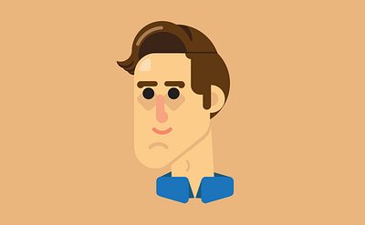 Self Portrait - Gigantic Style caricature character flat design flat illustration graphic design illustration illustrator portrait profile self self portrait self portrait