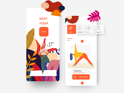 Easy Yoga adobe xd adobexd application design homepage mobile shot shots ui uidesign uiux user experience user experience design ux yoga