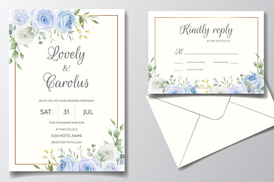Wedding Invitation Card Floral Leaves anniversary art background beautiful beauty border card celebration ceremony decoration decorative design elegant floral flower frame graphic greeting illustration invitation