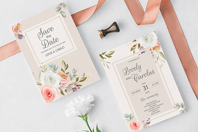 Wedding Invitation Card Floral Leaves anniversary art background beautiful beauty border card celebration ceremony decoration decorative design elegant floral flower frame graphic greeting illustration invitation