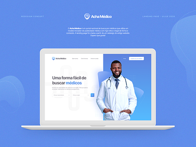 Landing Page Acha Médico (Redesign) design figma gradient illustration illustrator landing page photoshop software design user experience user interface web