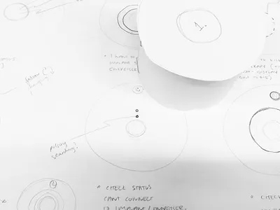 McLaren Neuromodulation project - Charger Prototype design digital drawing health health app health care industrial design interactive design interface mclaren mobile paper prototype prototype sketch ui ux