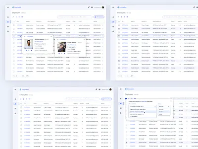 Employees database data database design employees minimal table ui ux web