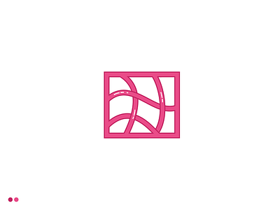 dribbbled Illustrator Mesh Tool crossed lines dribbble flat flatdesign hello dribbble illustrator knots links logo mesh mesh tool meshtool minimal minimal logo design minimalist logo pink purple square tangled warped