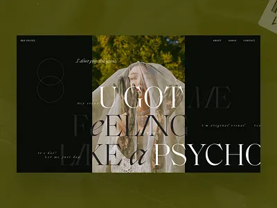Psycho - Red Velvet 2 desgin fashion graphicdesign inteface kaixapham typography ui ui ux design vietnam webdesign