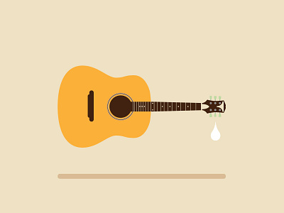 RIP John Prine guitar illustration vector