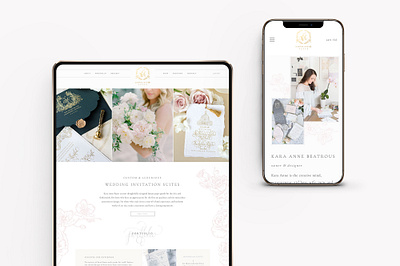 Custom Website for Wedding Paper Designer & Calligrapher calligraphy clean creative custom website feminine feminine web design illustrator modern photography squarespace webdesign wedding invitations wedding paper wedding suite