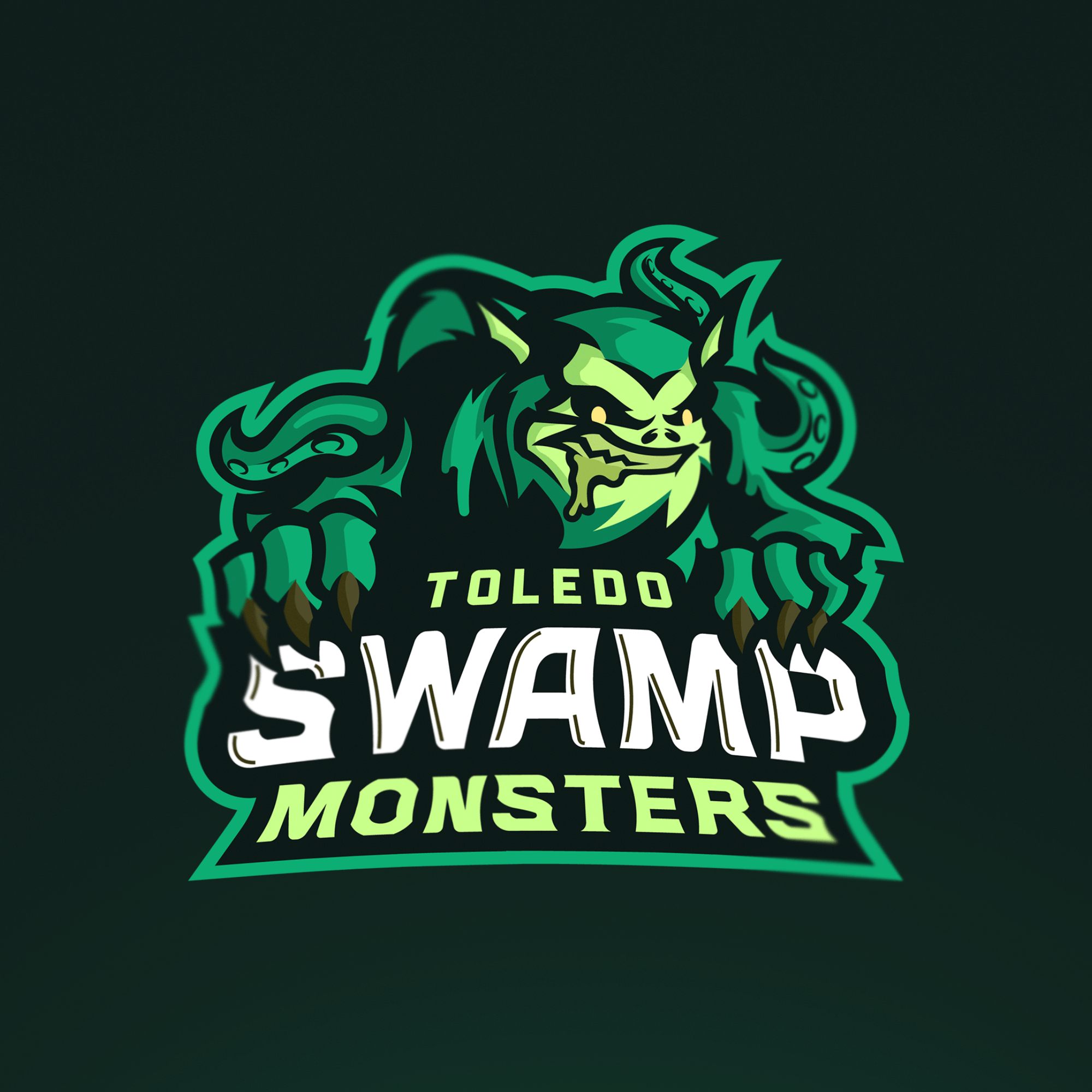 Toledo Swamp Monsters Mascot Logo by Oscar Salazar on Dribbble, image size:2000x2000