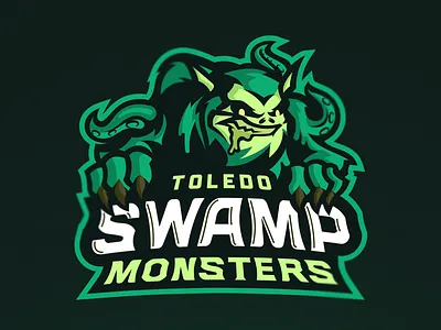 Toledo Swamp Monsters Mascot Logo branding design graphicdesign logo logo design logo designer mascot logo nfl nfl100 sport sportlogo sports sports branding sports logo swamp swampmonsters toledo