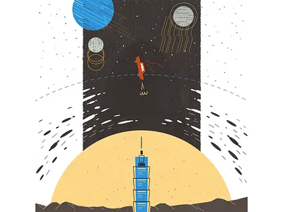 Taipei Up To The Space design digital direction editorial illo illustration illustrator photoshop taiwan