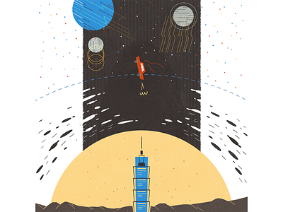 Taipei Up To The Space design digital direction editorial illo illustration illustrator photoshop taiwan
