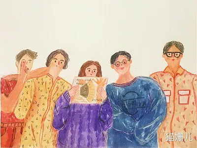 My sister branding character design hand painted people product design typography