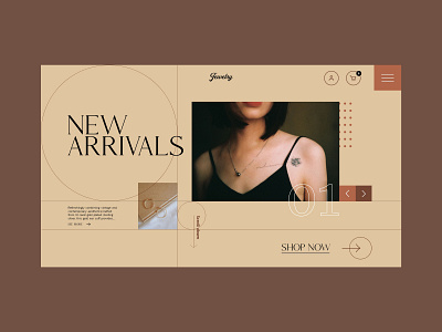 Jewelry Website Layout design minimal typography ui web website