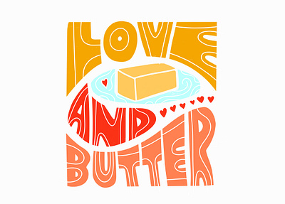 Butter baking butter illustration lettering type