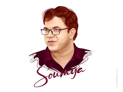 SOUMYA | Digital Portrait adobe illustrator birthday caricature digital art digital drawing digital portrait digitalart illustration illustrator drawing vectorart