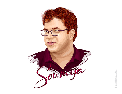 SOUMYA | Digital Portrait adobe illustrator birthday caricature digital art digital drawing digital portrait digitalart illustration illustrator drawing vectorart