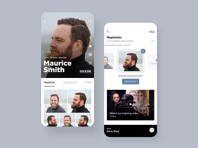 Artist App app design app ui clean ui creative design dailyui minimal profile design ui design user interface design ux design white