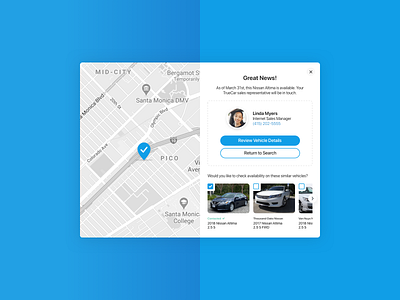 Check Availability Modal automotive automotive design carousel contact info contact page desktop modal map modal