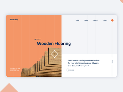 Elite Group - Website adobexd brown homepage orange product design product website ui uidesign user interface design website design wood work in progress