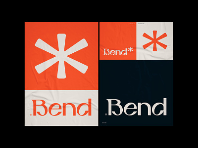 Bend ID agency asterisk bright colors identity logo logotype star studio sun typography