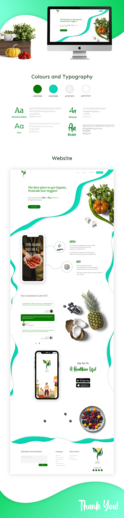 Fresh Produce Concept - Grow and Buy : Website branding buy now color design fruits and vegetables online ui ux