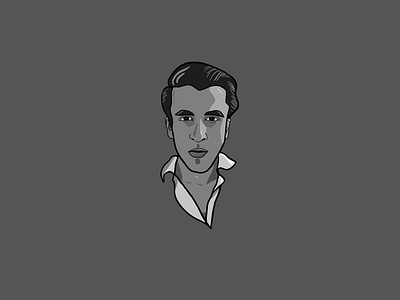 Portrait in Greyscale background black black white blackandwhite depth design flat graphic design greyscale high resolution illustration illustrator procreate vector vector art