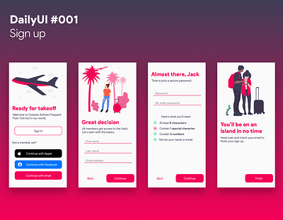 Daily UI #001 - Sign up app dailyui sign up ui