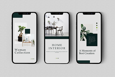 Instagram Story template advertising branding design elegant instagram instagram stories instagram template interiors layout simple simple clean interface social media social media pack tosca ui