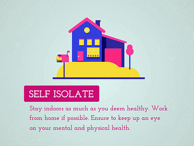 Self Isolate 2d animation branding city corna coronavirus design flat garage gif house icon illustration illustrator loop looping self isolate suburb vector virus