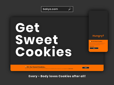 <bakye> Website Landing Page_Instagram Social Branding banner brand branding call to action cookies dark ui data design icon logo mobile research social typography ui user ux vector web website