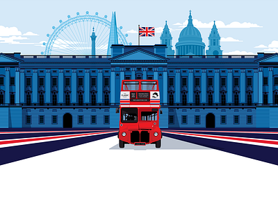 The Classic Tour big bus branding buckingham palace bus design doubledecker illustration london london eye marianna orsho mariannaorsho red bus routemaster ui union jack ux vector visual identity website website design