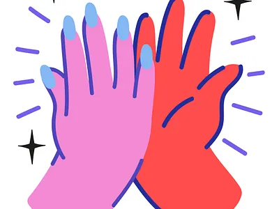 Heetch - High Five app design branding bright campaign colour colourful design fashionillustration hands heetch highfive illustration illustrator vector