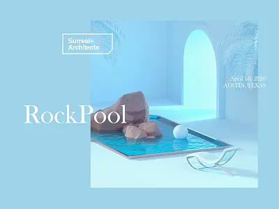 Surreal+Architects | RockPool architecture blue cinema4d minimalism octane octanerender pastel surreal surreal art surrealism texas web