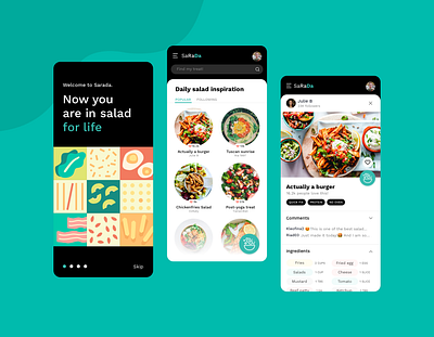 Sarada - a complete guidebook to the world of salad art direction concept design illustration ui ux vector