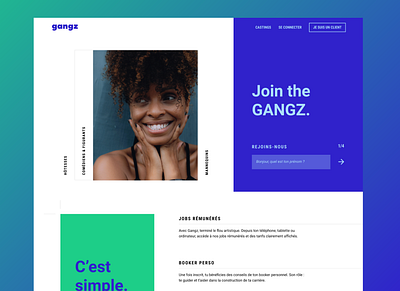 Gangz New Landing Page branding design homepage landingpage minimal mobile ui ux website