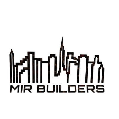 MIR BUILDERS branding design flat icon logo typography