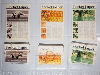 Pocket Papers design editorial editorial design graphic design illustration newsprint print design prints vector