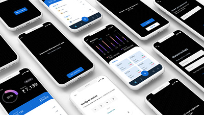 UI design for an expenses management app (Multiple Screens) app branding design designer expenses flat minimal ui ux