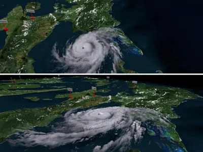 3d model of weather system, weather map with marked typhoon 3d 3d render interactive map weather weather app weather forecast