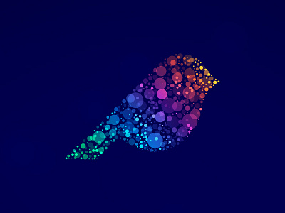 Bokeh Bird Experiment almosh82 app bokeh brand branding business circle colorful creative dots gradient graphicdesigner icon logo logodesigner transparency ui ux web