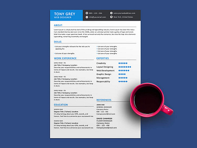 Free Two Pages Resume Template curriculum vitae cv cv design cv template freebie freebies photoshop psd resume resume template