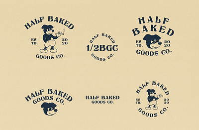 Half Baked branding cartoon cartoon character character dog illustration logo stoned vector vintage vintage logo