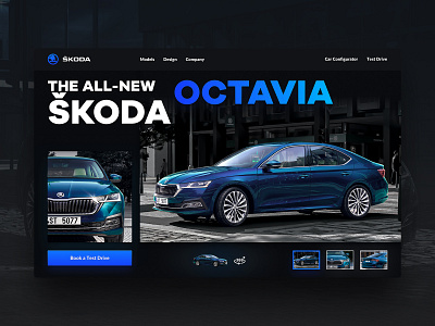 All-new Skoda Octavia Concept blue concept design interface octavia redesign redesign concept sketchapp skoda ui ux web design