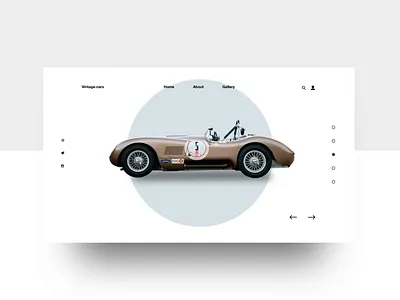 Jaguar aftereffects animation car design jaguar race car ui uiux ux vintage webdesign website