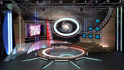 3d Virtual TV Studio-Talkshow 3d branding broadcast design illustration media stage studio television tv