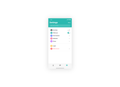 DAY 007 - SETTINGS app design flat minimal ui ux